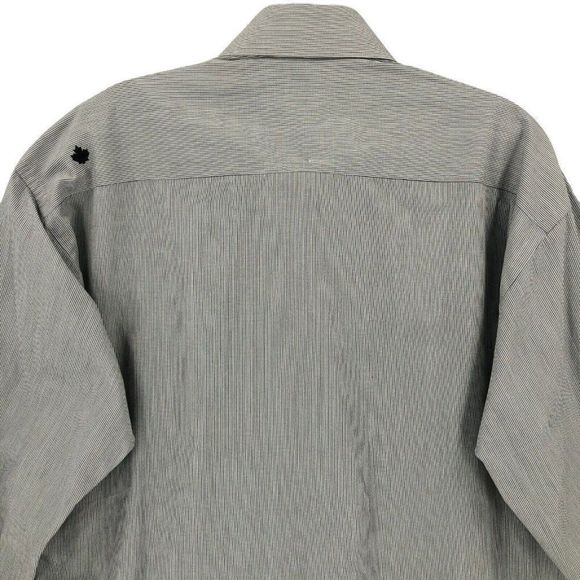 Jared Lang Button Up Shirt Adult Extra Large Gray Square Button Long Sleeve Mens - Picture 6 of 12